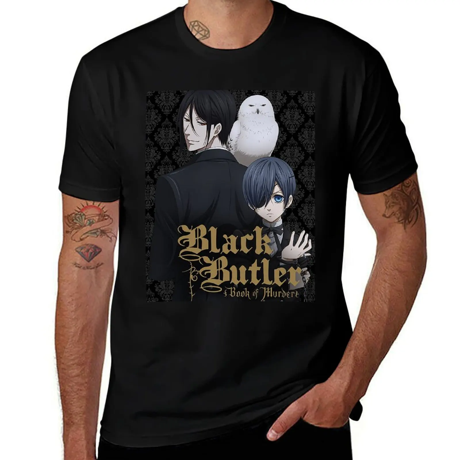 black butler black T-Shirt Daily Wear Print T-Shirt
