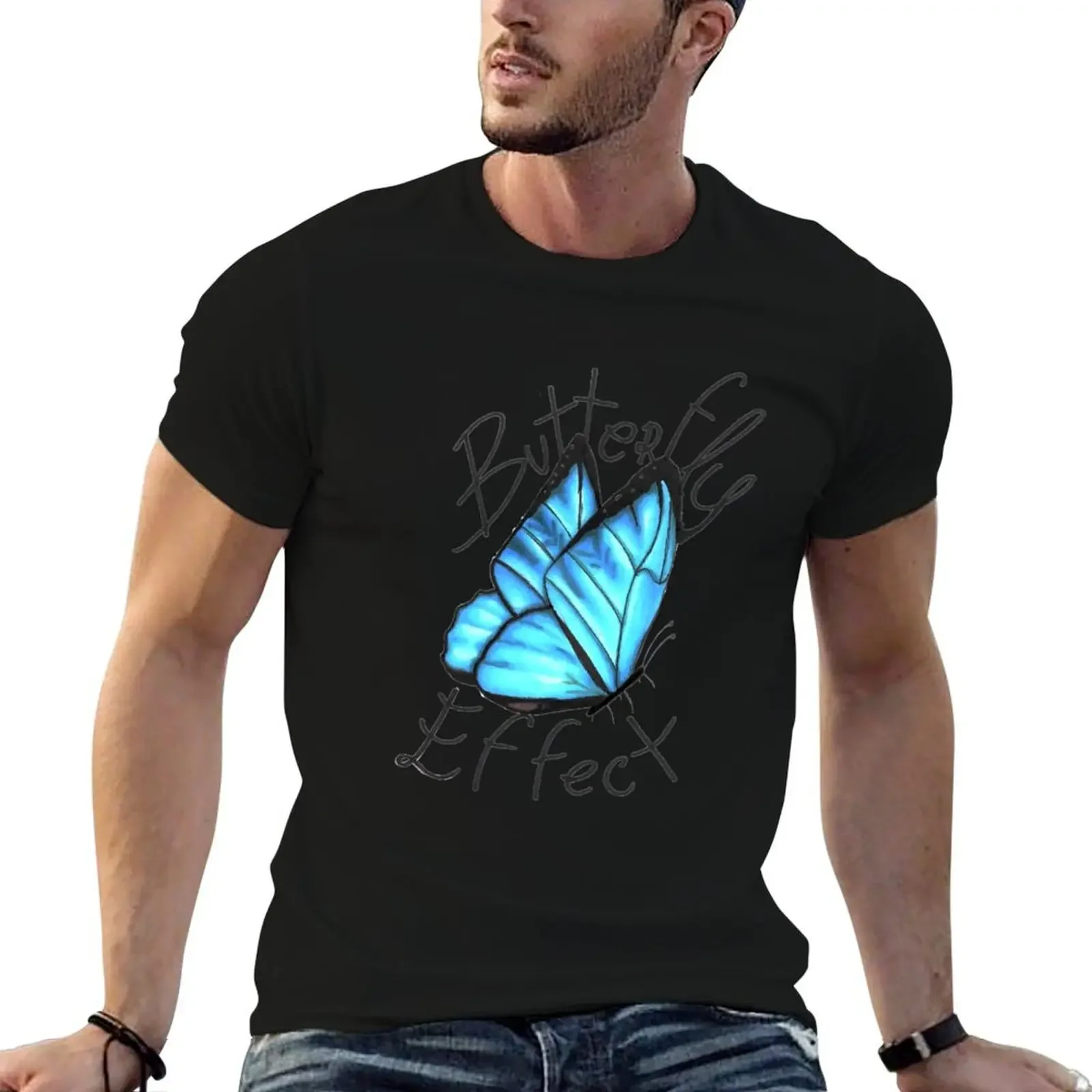 (Blue) Butterfly Effect T-Shirt oversizeds oversized clothing for men