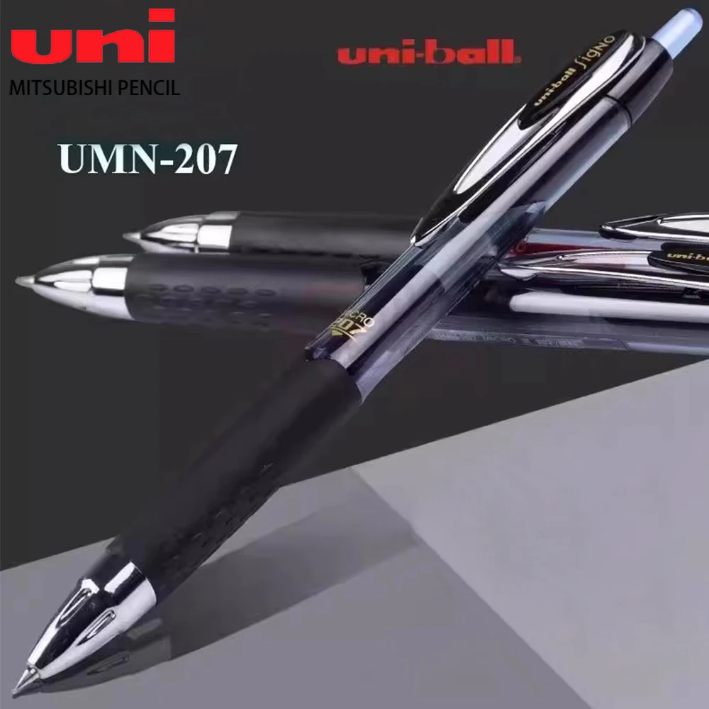 6pcs Japan UNI Gel Pen Press Quick-drying Test Ballpoint Pen UMN-207 Back To School Stationery Kawaii Pens Art Supplies