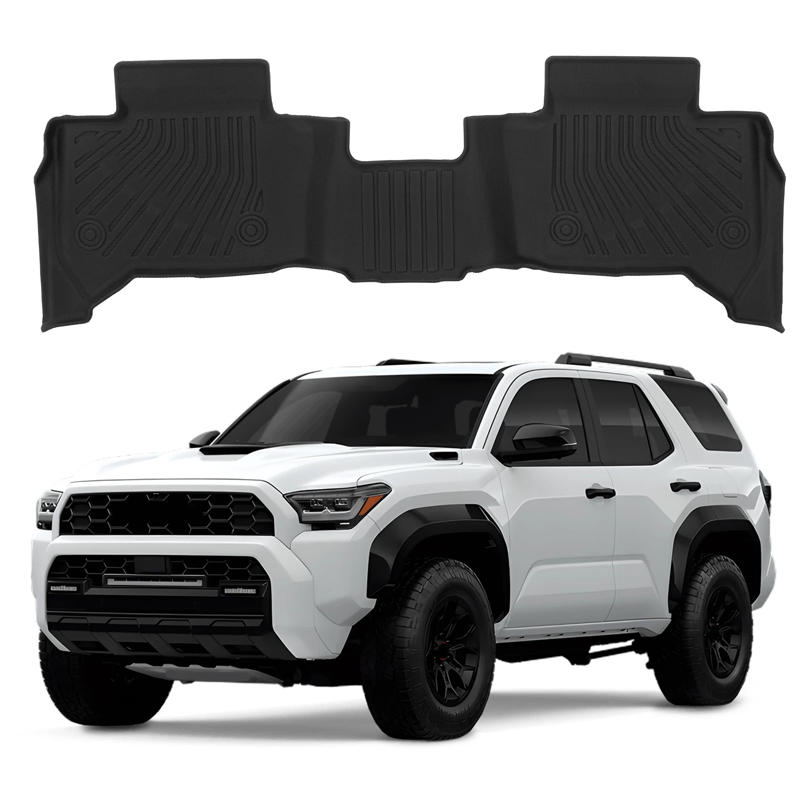 

Trunk Mat with Backrest Mat All Weather TPE Floor Mats & Trunk Mat & Backrest Mats for Toyota 4Runner 2025-2026 Fuel 7 Seats
