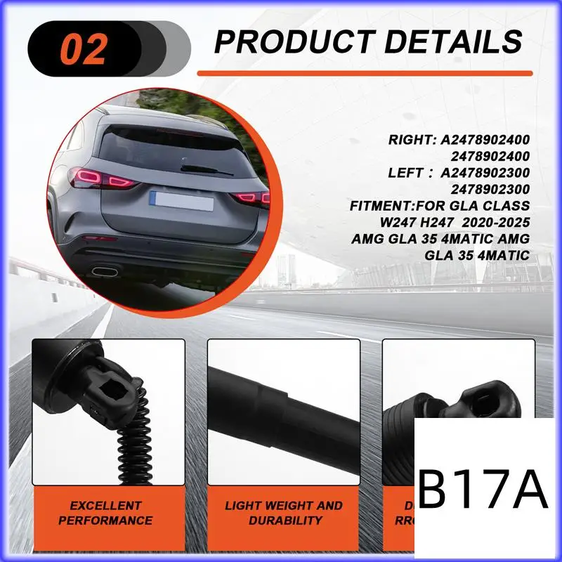 

BT-Electric Tailgate Gas Strut Actuator Electric Tailgate Support Formercedes-Benz GLA Class W247 2020-2025 A2478902300 L