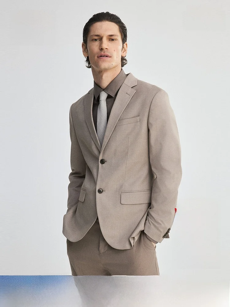 

H&M Костюм-стойка на одной пуговице Jaet Зимняя верхняя одежда Long Sve Молодежный тренд с двойным разрезом Ba Обычный тонкий