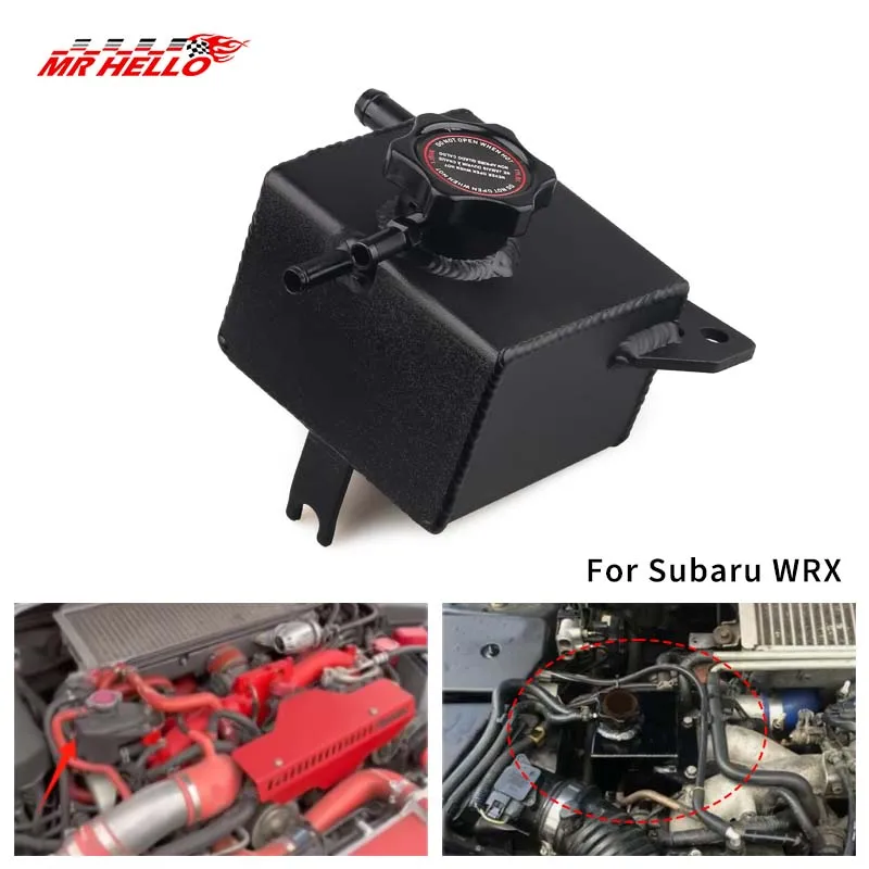 Aluminum Coolant Expansion Tank Overflow Reservoir Bottle For Subaru WRX 2002–2007 STI 2004–2016 2002 Subaru Impreza WRX Sedan