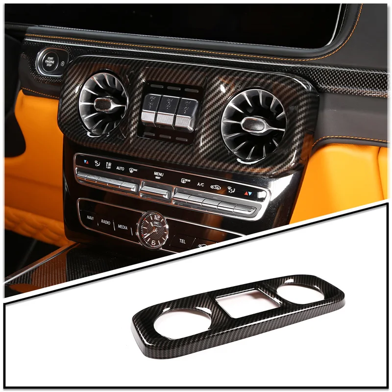 For Mercedes-Benz G-Class W463 2019-2021 ABS Car Interior Center Console Air Condition Air Vent Outlet Frame Cover Stickers Trim