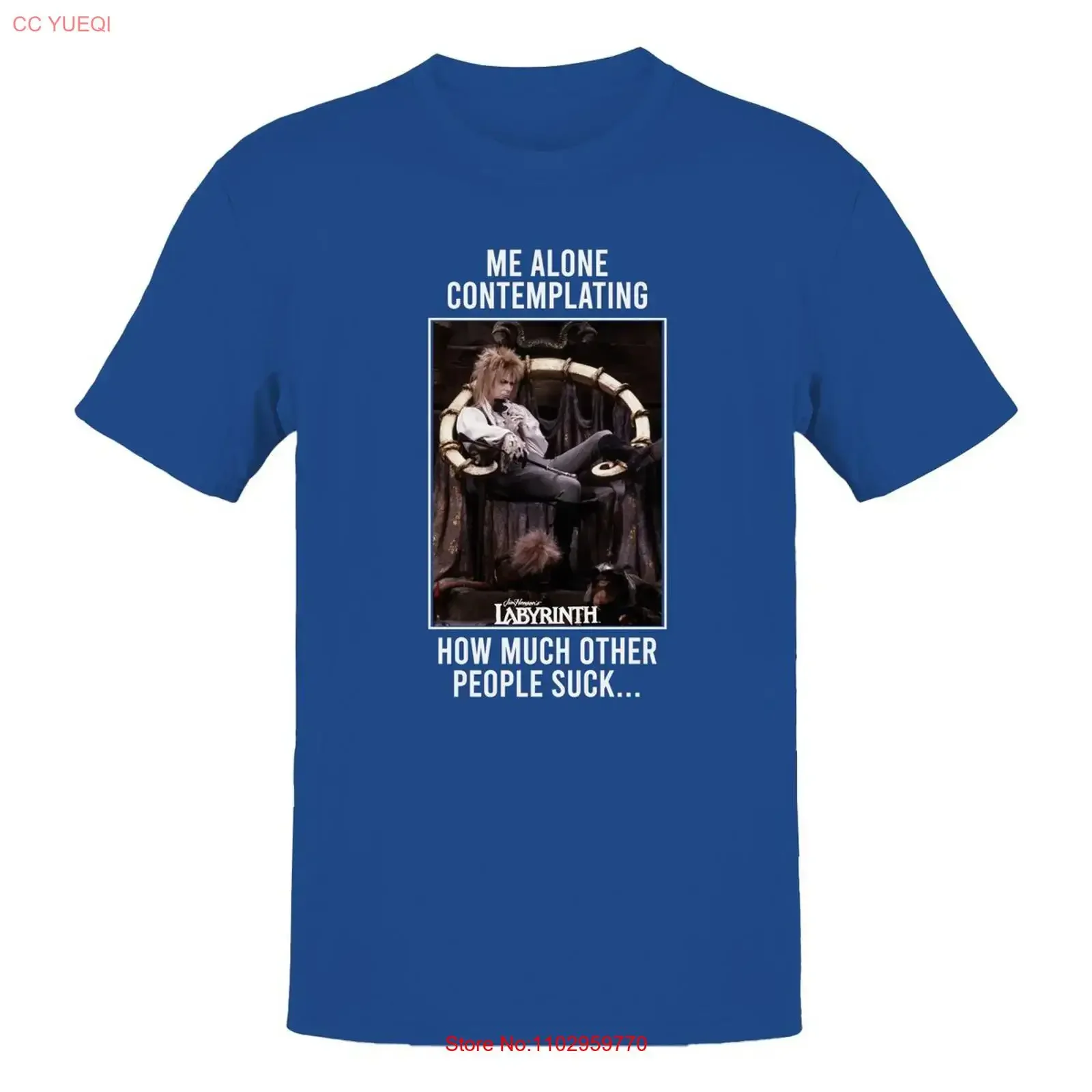T-shirt pour hommes avec affiche humoristique « Contemplative Labyrinth », graphique vintage délavé, haut polyvalent pour un usage quotidien, streetwear décontracté