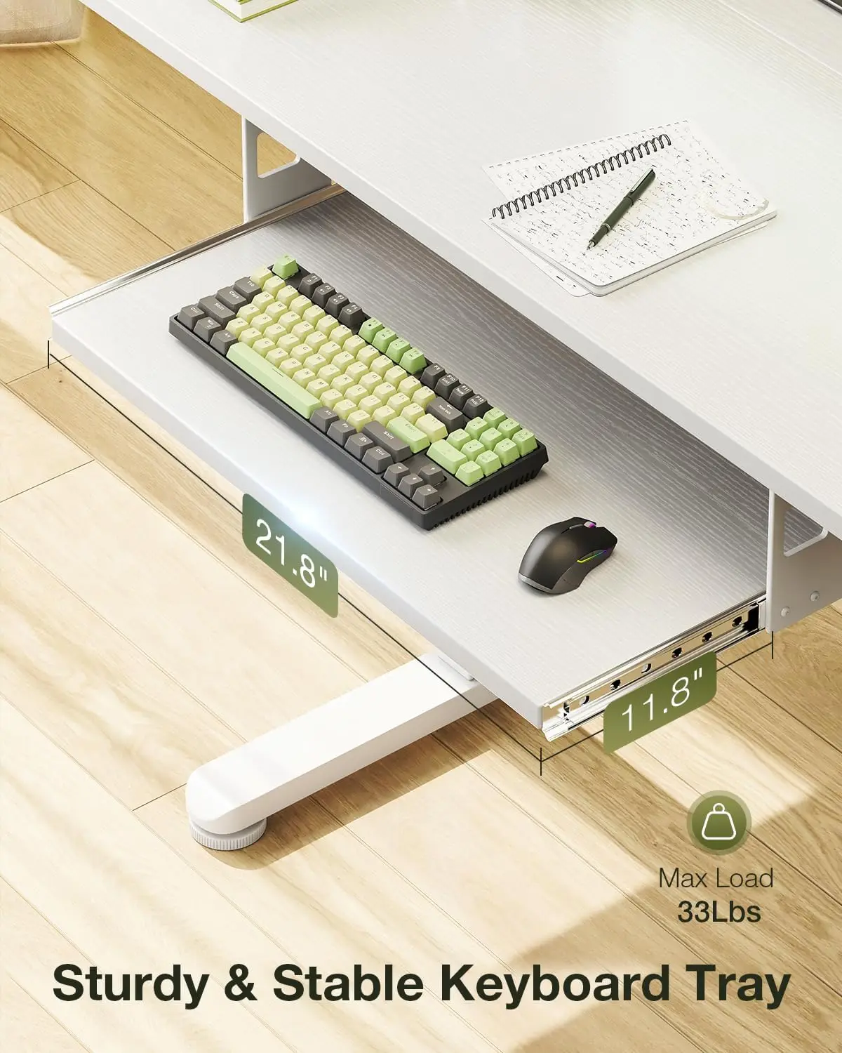 مكتب قائم كهربائي مع صينية لوحة المفاتيح، طاولة صغيرة قابلة للتعديل بارتفاع 40 بوصة، طاولة حامل للجلوس، مكتب كمبيوتر للكتابة #6