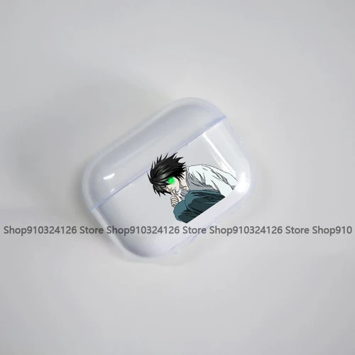 Imagen 2 del producto Funda transparente de Anime D-DEATH NOTA L Lawliet para Airpods Pro 3 2 1 4, fundas de Airpod japonesas con bonitos dibujos, funda para auriculares de TPU