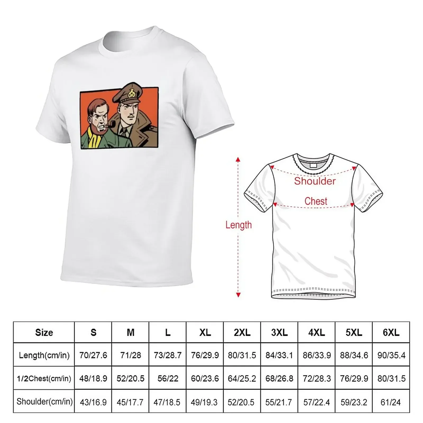 Blake and Mortimer Banner Figures T-Shirt baggy shirts plus size clothes blue archive anime figures men tshirt