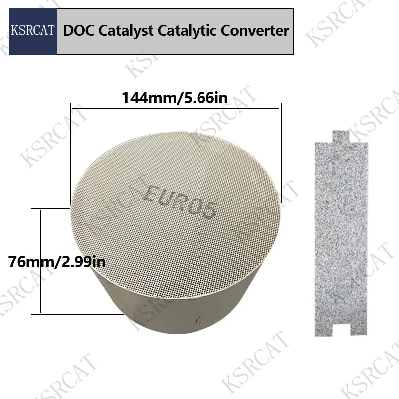 144*76mm Euro 5 Diesel Oxidation Catalyst Universal Catalytic Converters for Diesel Vehicles 300cpsi Cordierite Material