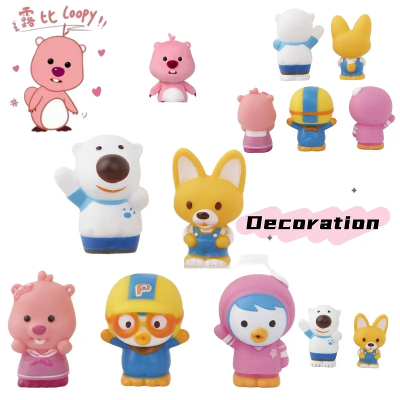 

New creative design, pororo Loppy figurine, cartoon cute high-value fashionable personalized car decoration, student toy gift