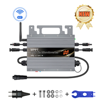 600W 700W 800W Solar Inverter MPPT On Grid Tie Microinverter 20-60VDC Input Built-in WiFi IP65 Auto Match 110V Or 220V AC Grid