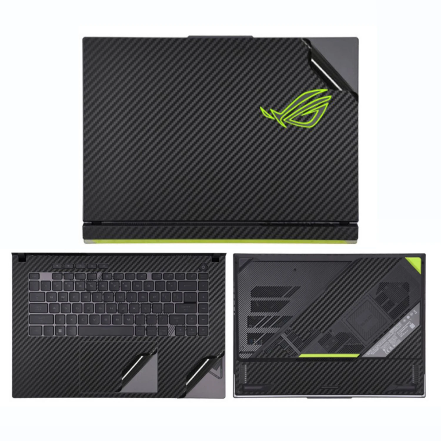 Piel de vinilo para portátil ASUS ROG STRIX G16/G18 (2023) G614J G814J, pegatinas precortadas para ROG Strix Scar 16/18 G634J G834J, piel de carcasa