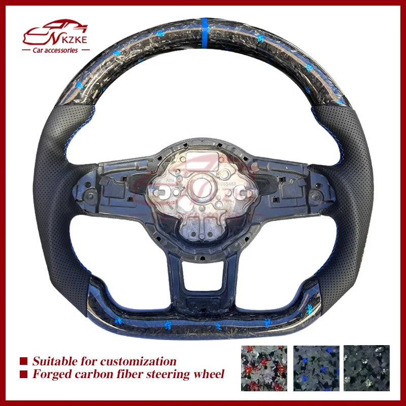 Forged Carbon Fiber Steering Wheel Suitable For Vw Golf 7 7.5 GTI MK7 Model With Magnetic Paddles Made Of Dry Carbon Material