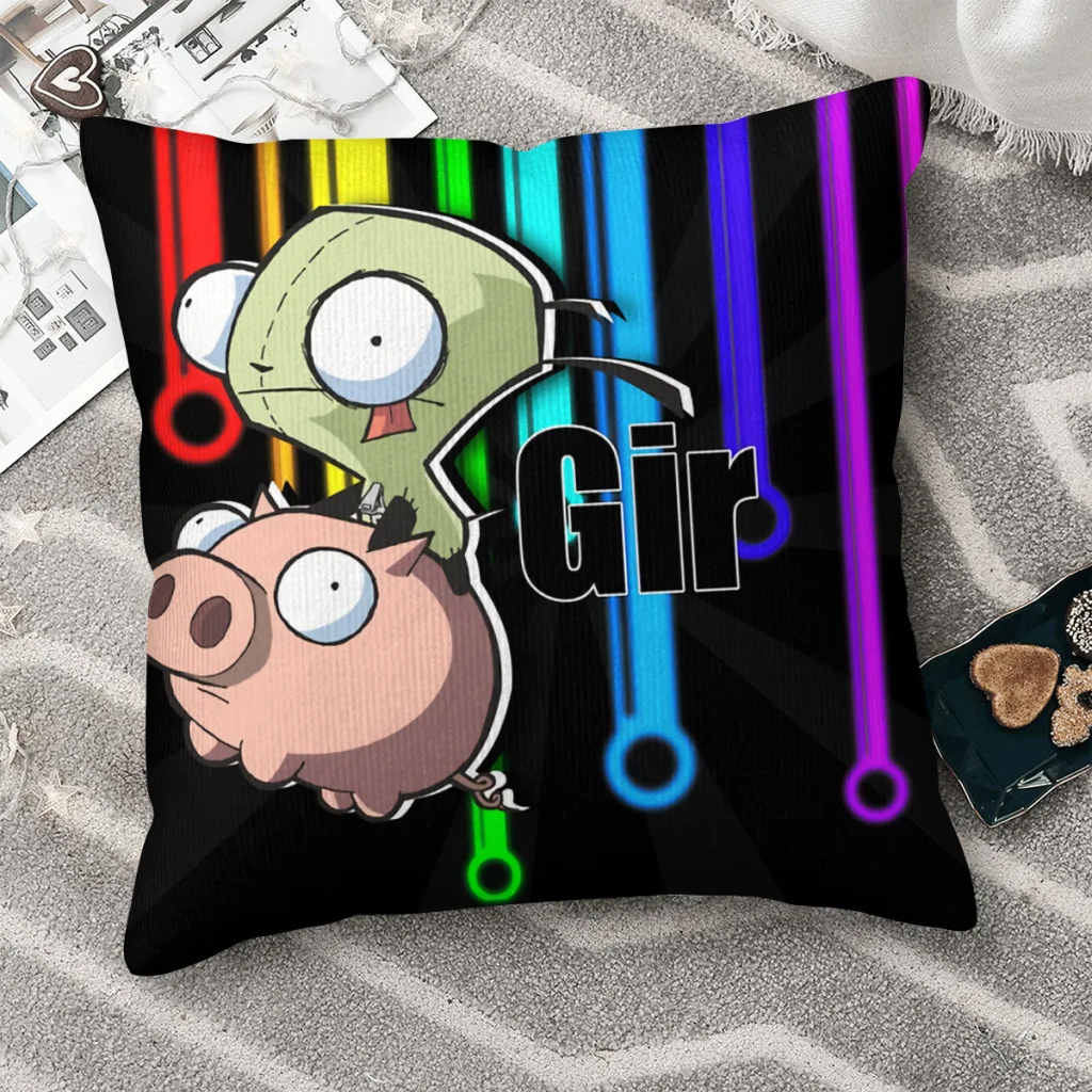 Gir Piggy Invader Zim Tallest Red TV Polyester Cushion Cover For Livingroom Chair Decorative Soft Cojines Decorativos