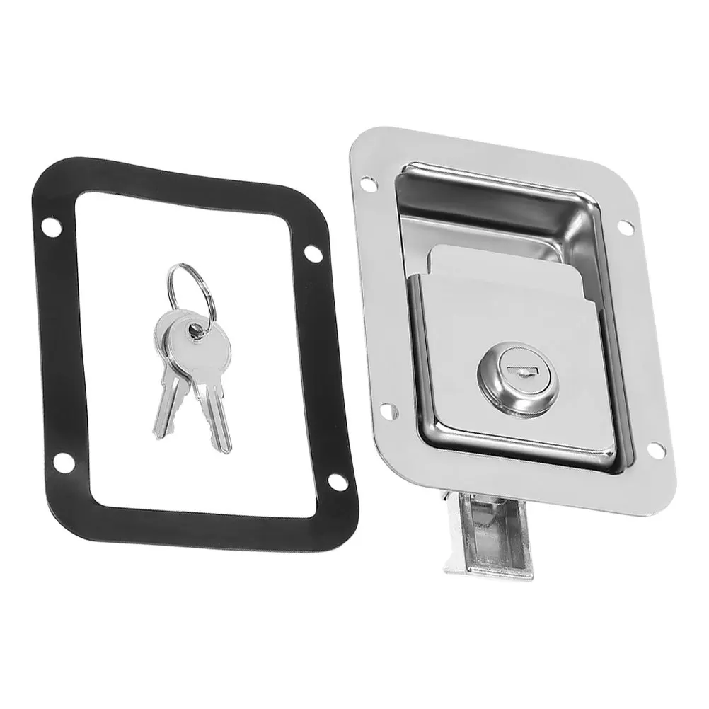 

1 Set Flush Mount Paddle Handle Latch For Trailer Rv Truck Marine Door Locking Mechanism Heavy Duty Vehicle Hardware Accessories