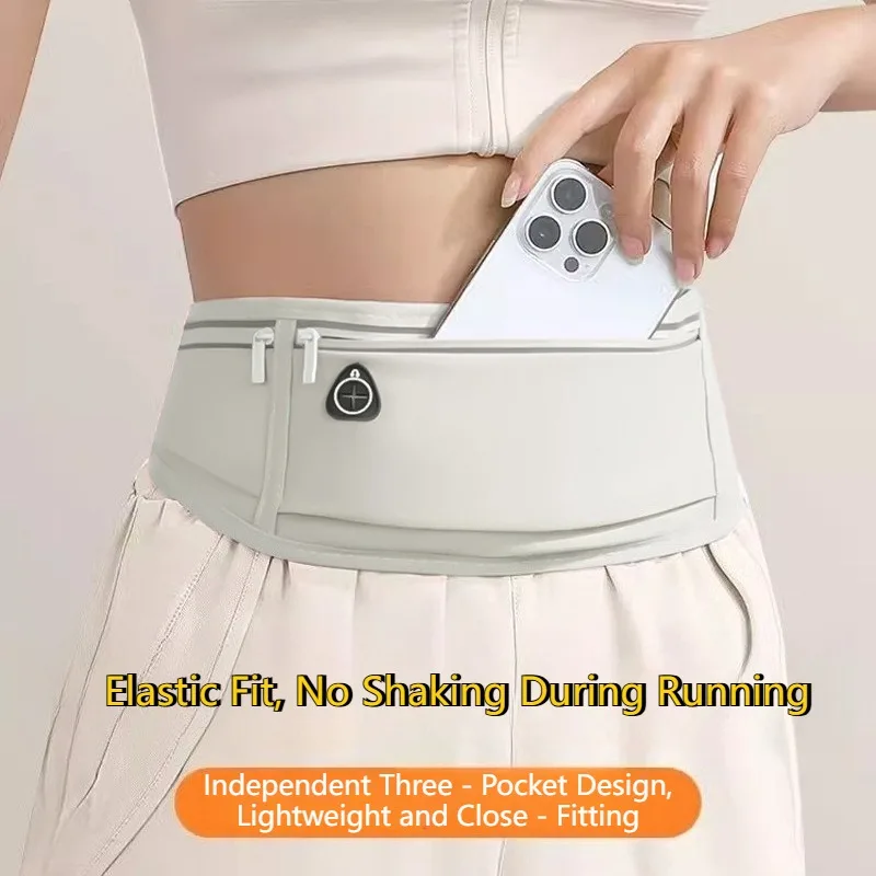 

New Sports Waist Bag for Running Lightweight Waterproof Phone Pouch Invisible Anti-Theft Belt Bag with Adjustable Strap for Men