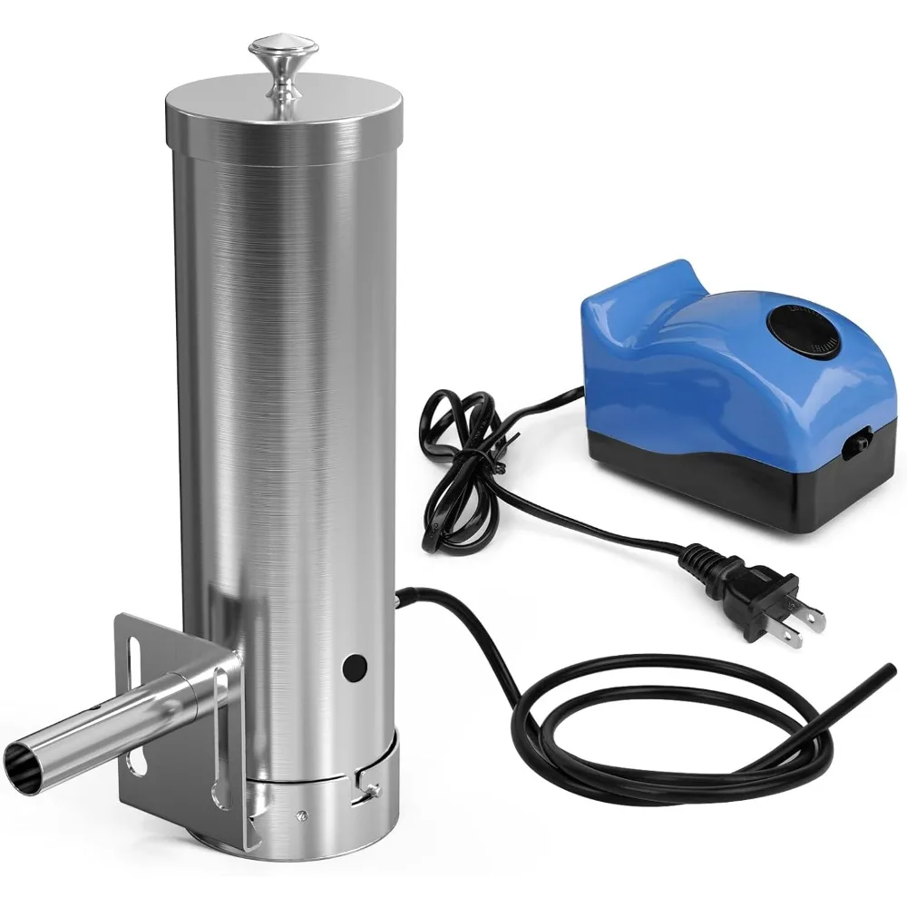 

Cold Smoke Generator with Lid & Air Pump, Portable Electric BBQ Smoker, Wood Pellets Outdoor Smoker