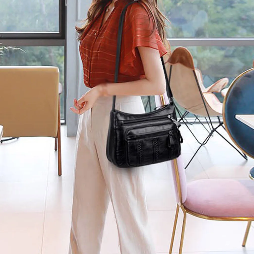 

Women's Fashion Solid Color Messenger Bag Casual Handbag Wild Shoulder Bag