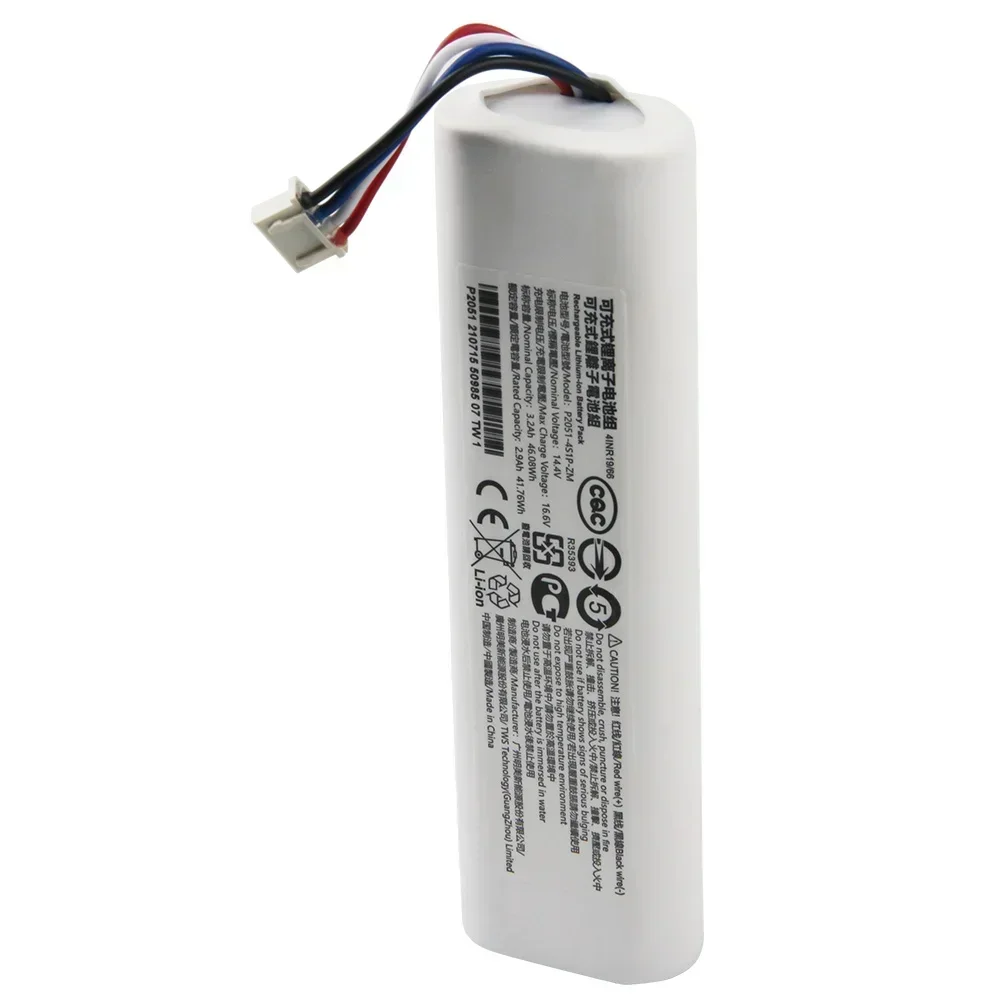 14.4V 3500mAh Li-ion Replacement Battery For Xiaomi Mi Robot Vacuum Mop 2C XMSTJQR2C / STYTJ03ZHM / P2051-4S1P-ZM Battery Pack