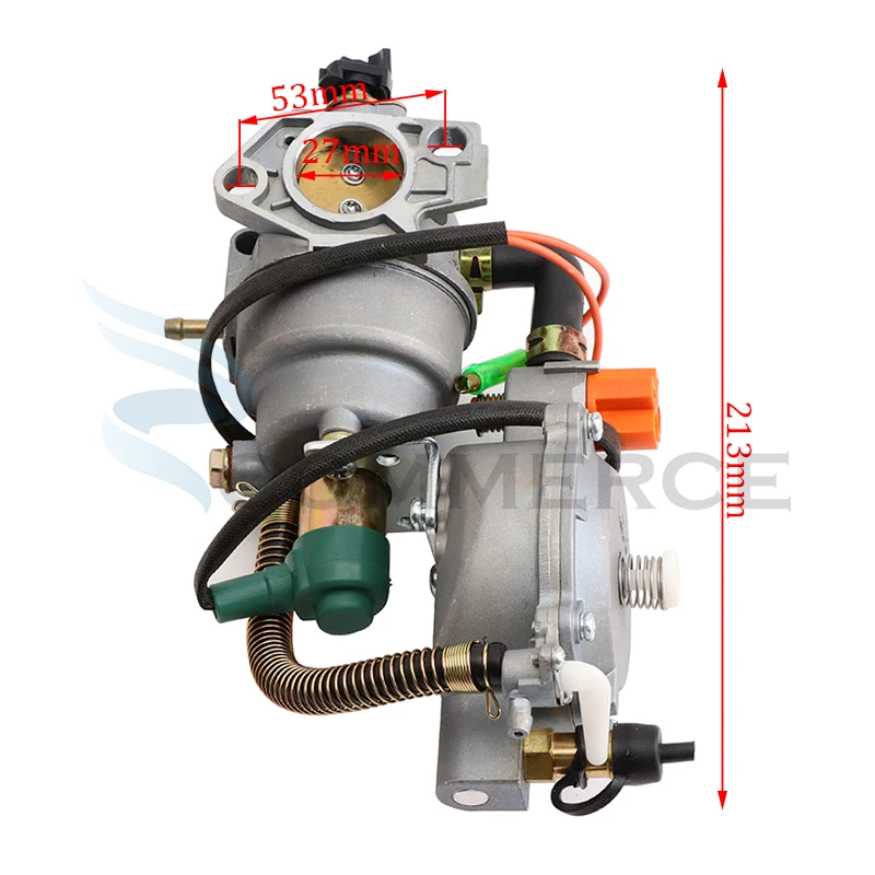 GX390 5KW Auto Choke Gasoline Generator Carburetor LPG NG Carburetor Dual Fuel LPG Conversion Kit Generator Parts 188F 190F 15HP