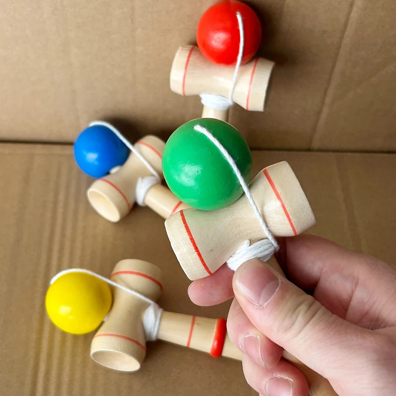 Beginner Kendama Wooden Ball and Cup Game Hand Eye Coordination Sport Toys for Kids Teens Boys Girls Party Favors Gifts
