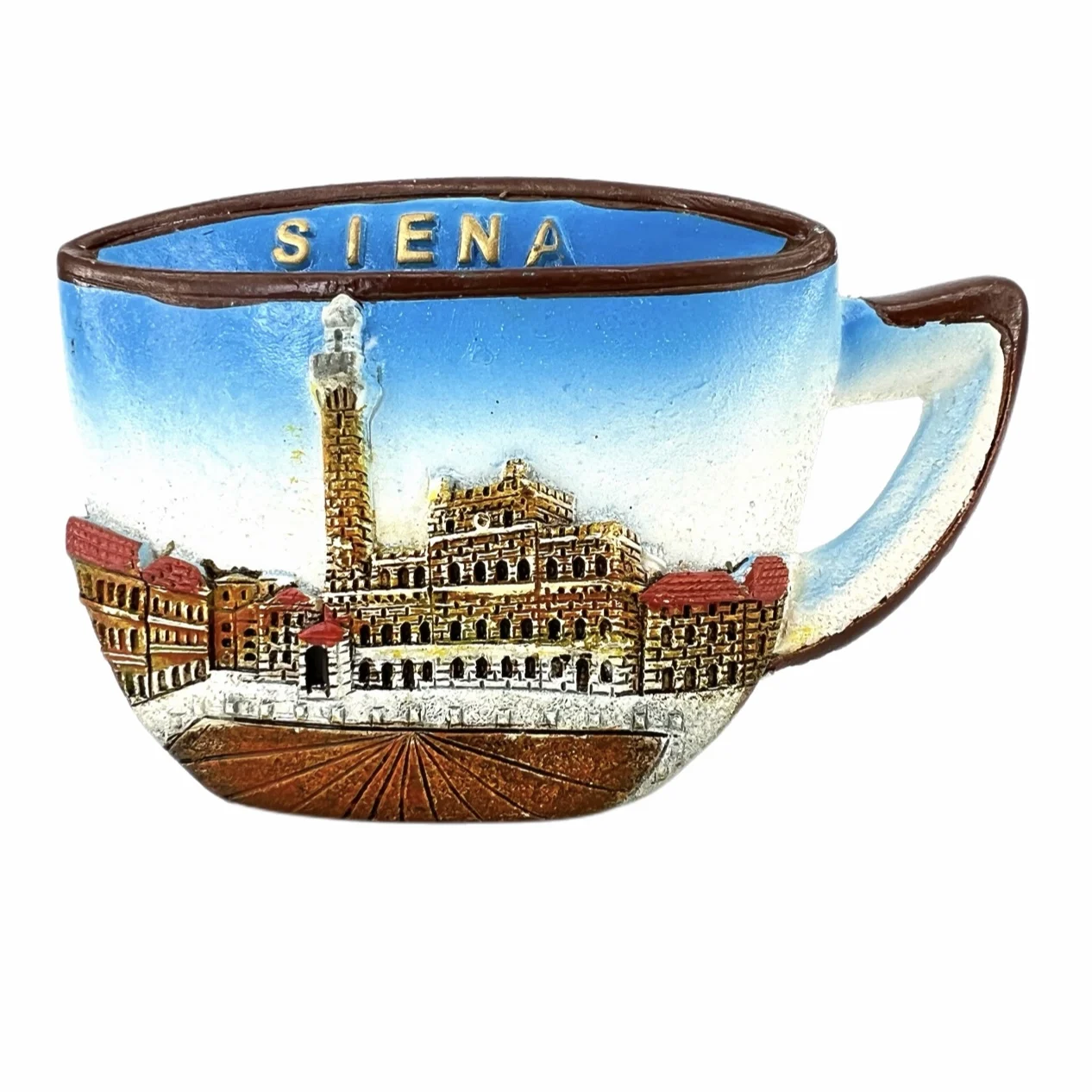 

Siena Italy Fridge Magnets Ancient City Cup Travel 3D Memorial Magnetic Refrigerator Stickers Gift Room Decoration Collectio