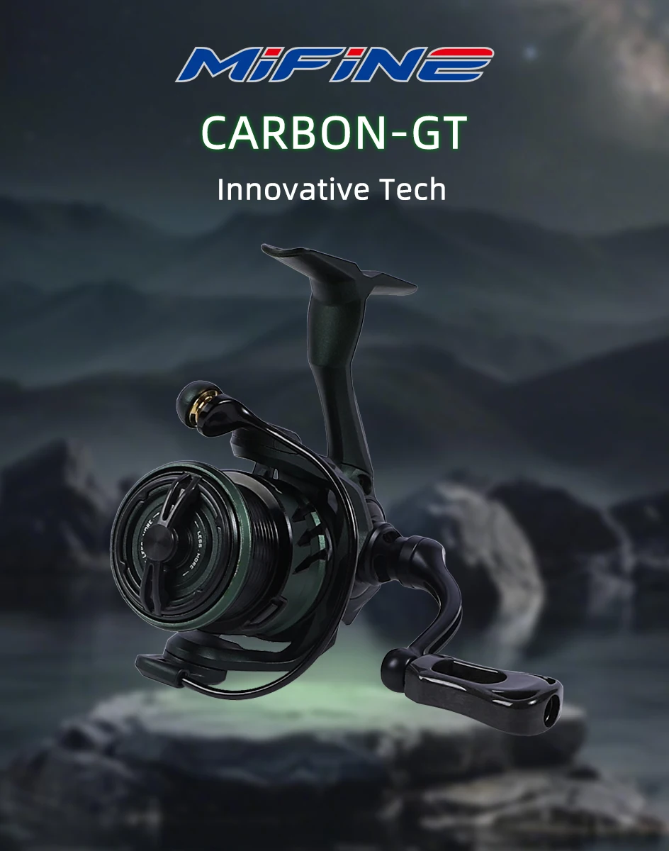 MIFINE CARBON-GT Ultraleichte Spinn-Angelrolle, 7+1BB, 1000, 2000, 2500, 3000, 5.2:1, 8 kg maximale Zugkraft, Salzwasser-Süßwasserrad – Detail 1