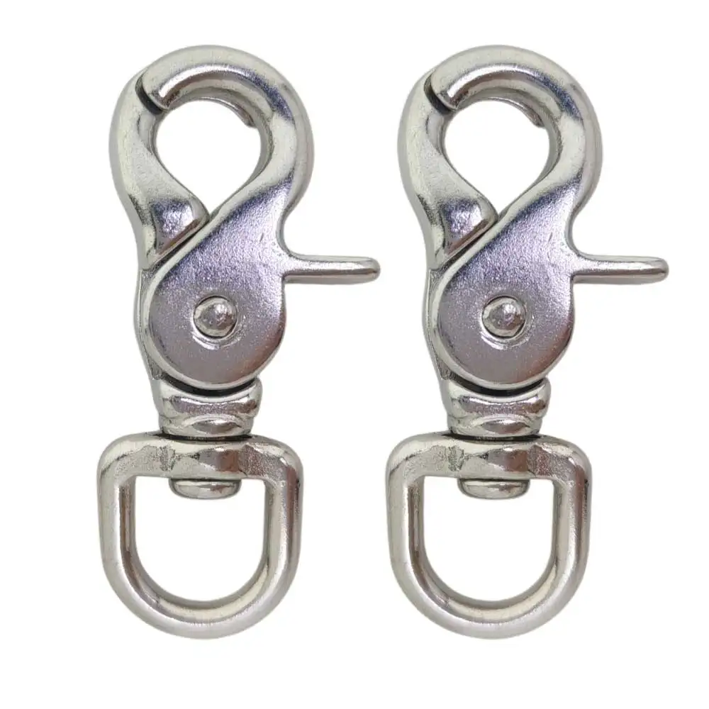 316 Edelstahl-Drehkarabinerhaken, Tauch-Scherenkarabiner für Fahnenmasten, Kameragurte, Marine-Rigging – Detail 3