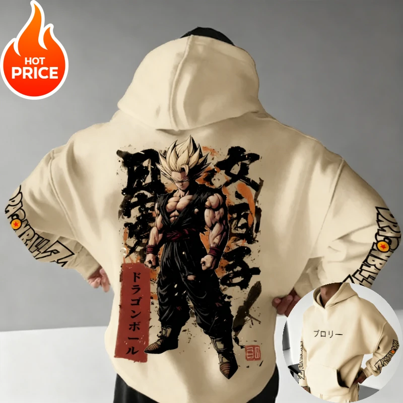 Son Goku Dragon Ball Super Saiyan Harajuku Streetwear hommes sweat à capuche Vintage hiver femmes surdimensionné sweat à capuche à manches longues