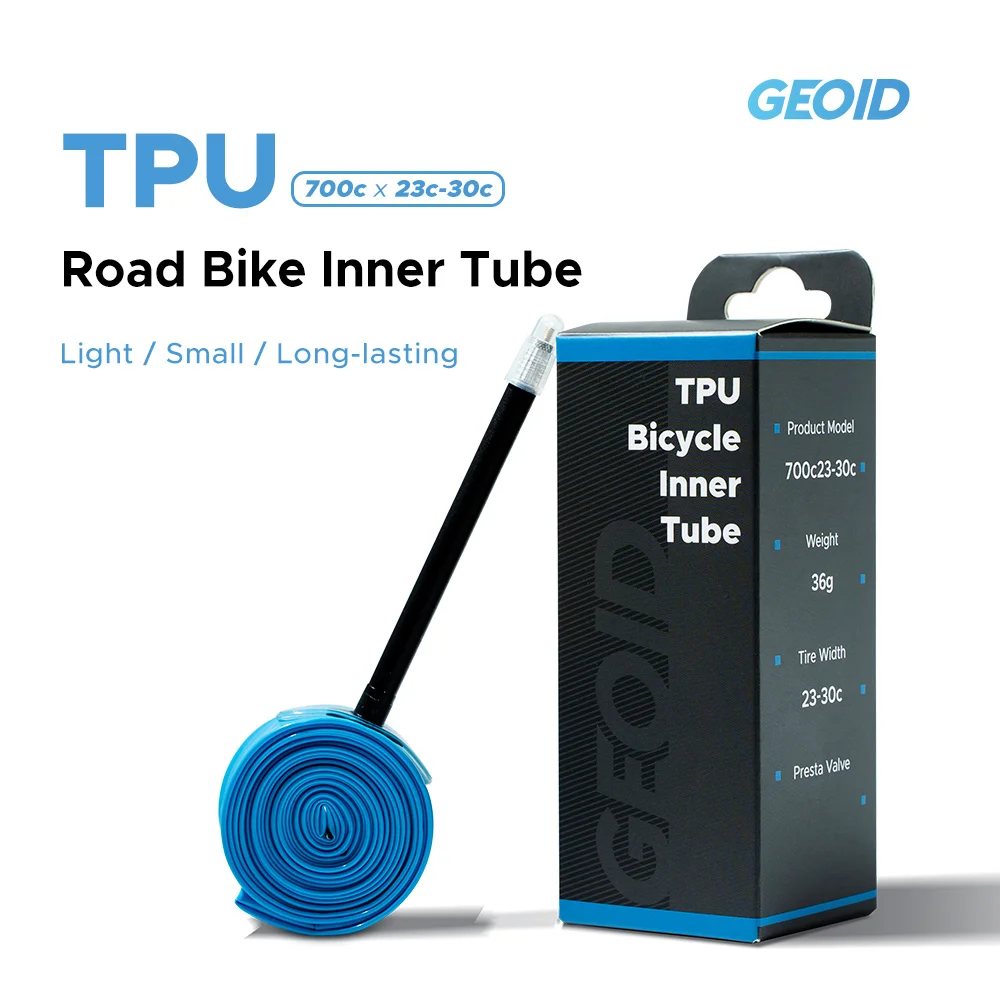 Geoid TPU Inner Tube Presta Valve Bicycle Road 700C 20-30C Super Light MTB 29 60mm Length Valve Repair Bike Tire