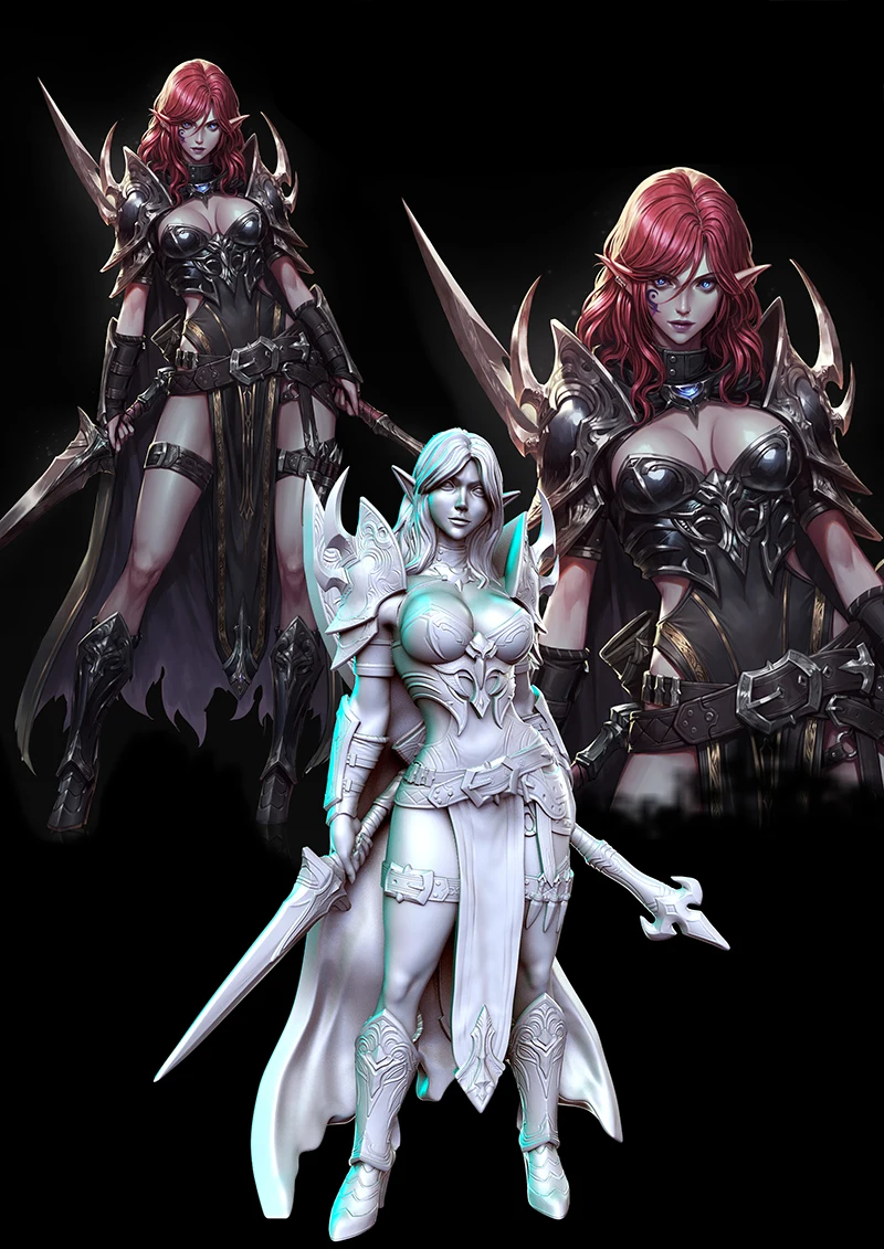 

1/24, 75 мм, 1/18, 100 мм, набор моделей из смолы, красивая девушка, Женская фигурка воина, скульптура, Неокрашенная, без цветов, искусственная