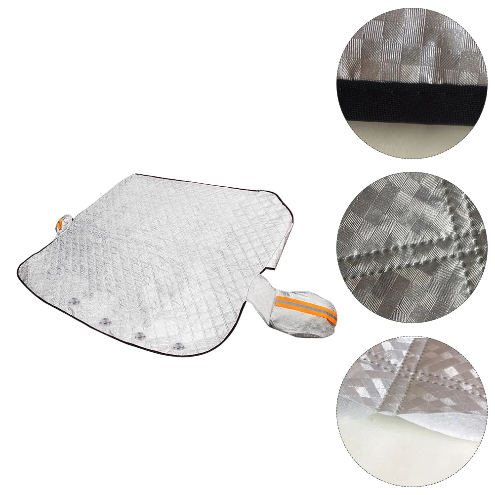 Windshield Cape Car Sunshade Magnetic Protector Small Headlight For Car Windshield Snow Front Window Aluminum Foil Cotton