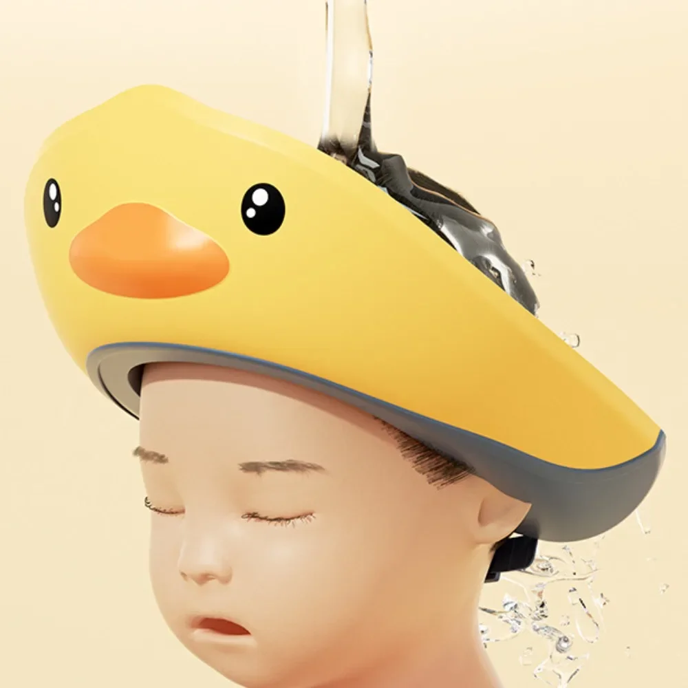 Baby Adjustable Bath Shower Cap EVA Waterproof Children's Shampoo Hat Eye Ear Protection Earmuff Headgear for Kids Hair Washing