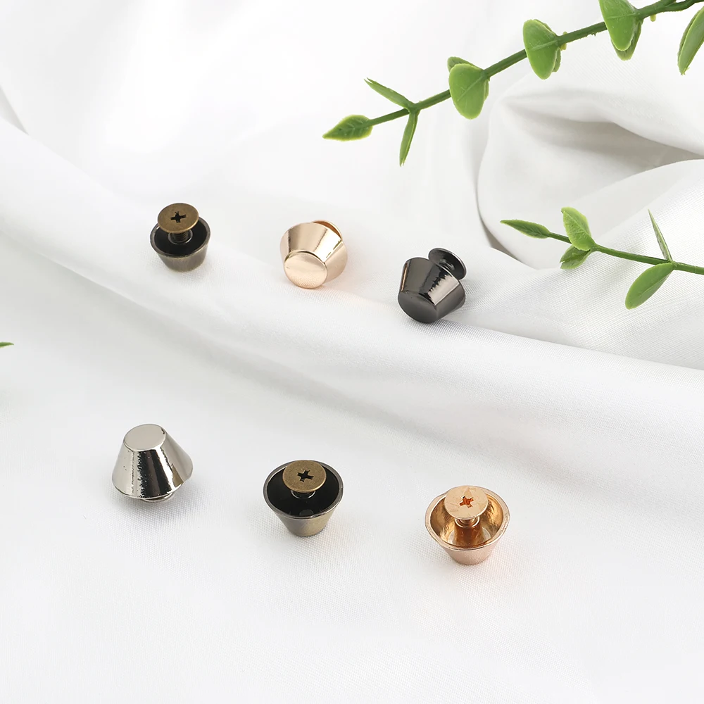 20/50/100PCS 8-15mm Metal Screwback Rivet Studs For Leather Craft Luggage Handbag Purse Bottom Protective Feet Nails Accessories