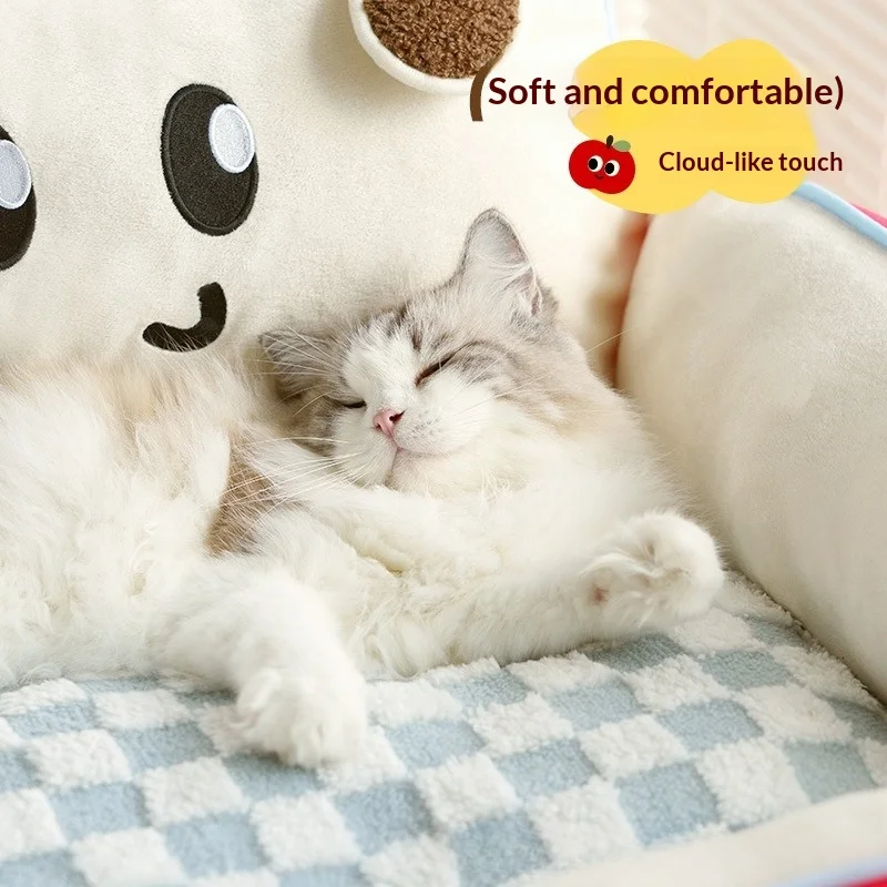 Cama sofá cálida para gatos de interior, desmontable y lavable - imagen 3