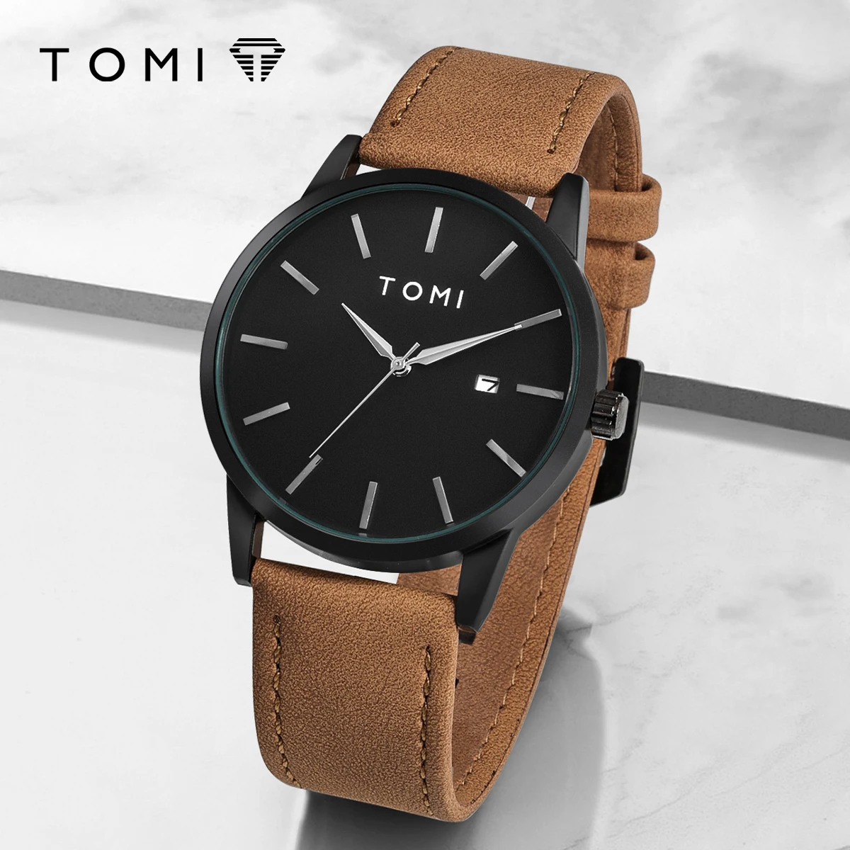 TOMI Brand Fashionable Men\'s Watch Luxurious Small Disc Dial Design Quartz Watch