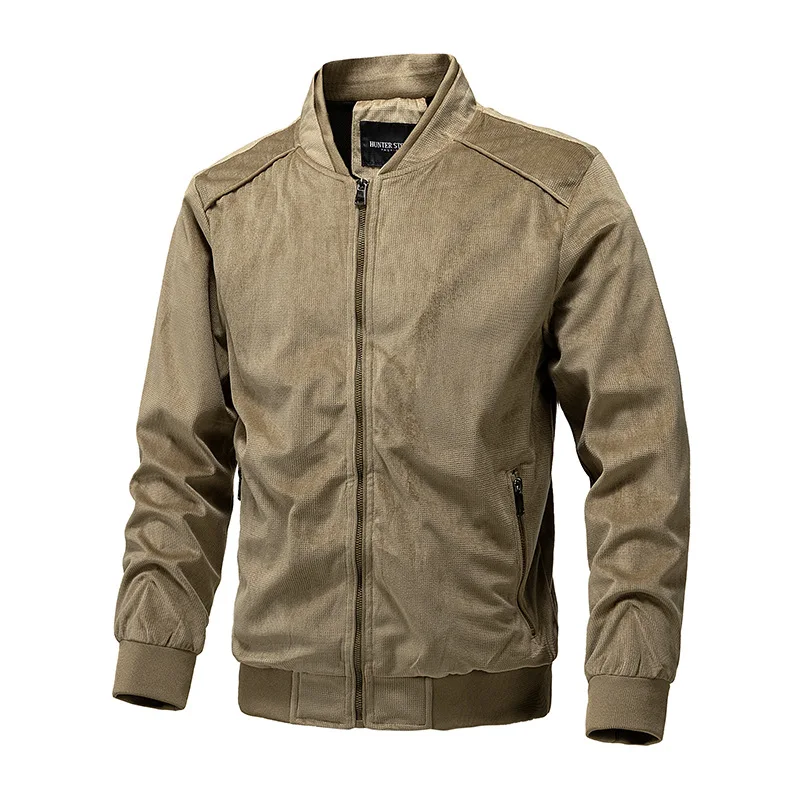 

Men's Spring Autumn Lightweight Suede Jacket, Casual Slim Fit Versatile Business Coat