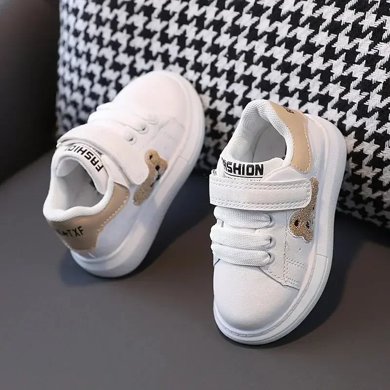 1-6 Years Old Children Autumn Sports Shoes Cat Paw Baby Girl Small White Shoes Casual Children Skate