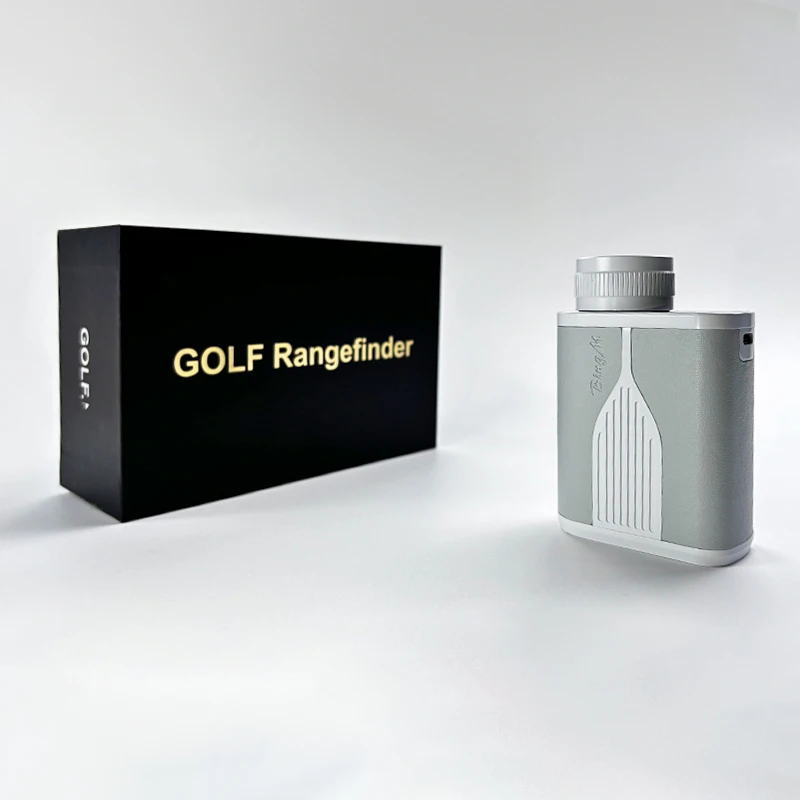 Attrezzatura laser impermeabile dal design compatto ad alta precisione con rilevamento bandiera Zoom ottico Telemetro di ricarica USB per sport all'aria aperta