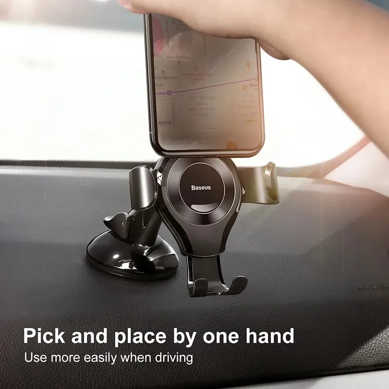 Baseus Car Phone Holder for iPhone Auto Gravity Dashboard Sucker Car Cellphone Moible Phone Support Samsung/Xiaomi/Huawei Holder