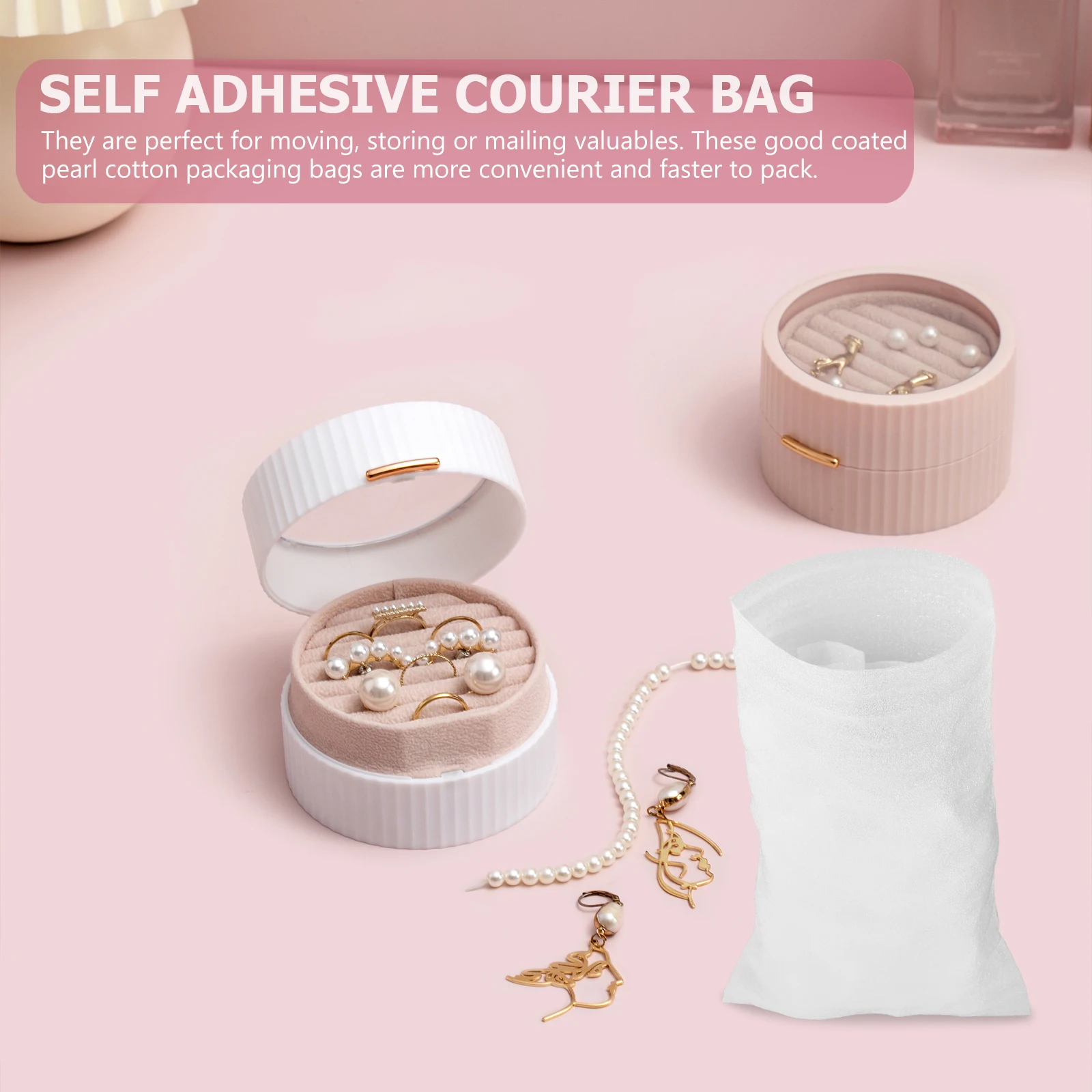

100pcs Shockproof Pearl Cotton Bags Thickened Coated Packaging Tote Film Packing Fragile Items Jewelry Shipping Kitchen Bar