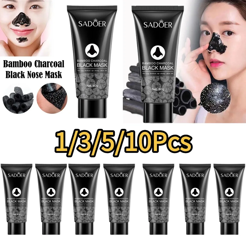 

Маска для удаления черных точек SADOER с бамбуковым углем, сужающая поры, от прыщей, крем для удаления черных точек, очищающая маска-пленка для носа