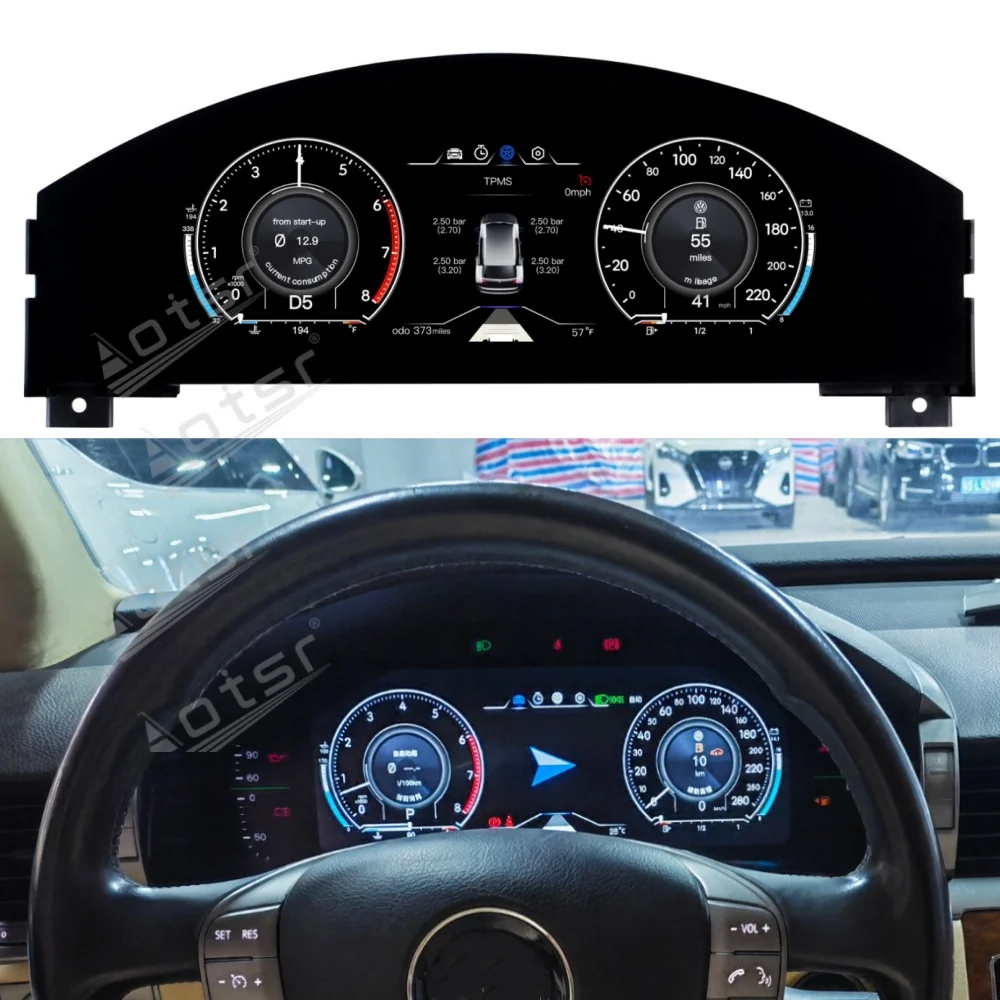 For Volkswagen VW Phaeton 2004~2015 Carplay Virtual Cockpit Speed Meter LCD Cluster Instrument Panel Dashboard Car Multimedia
