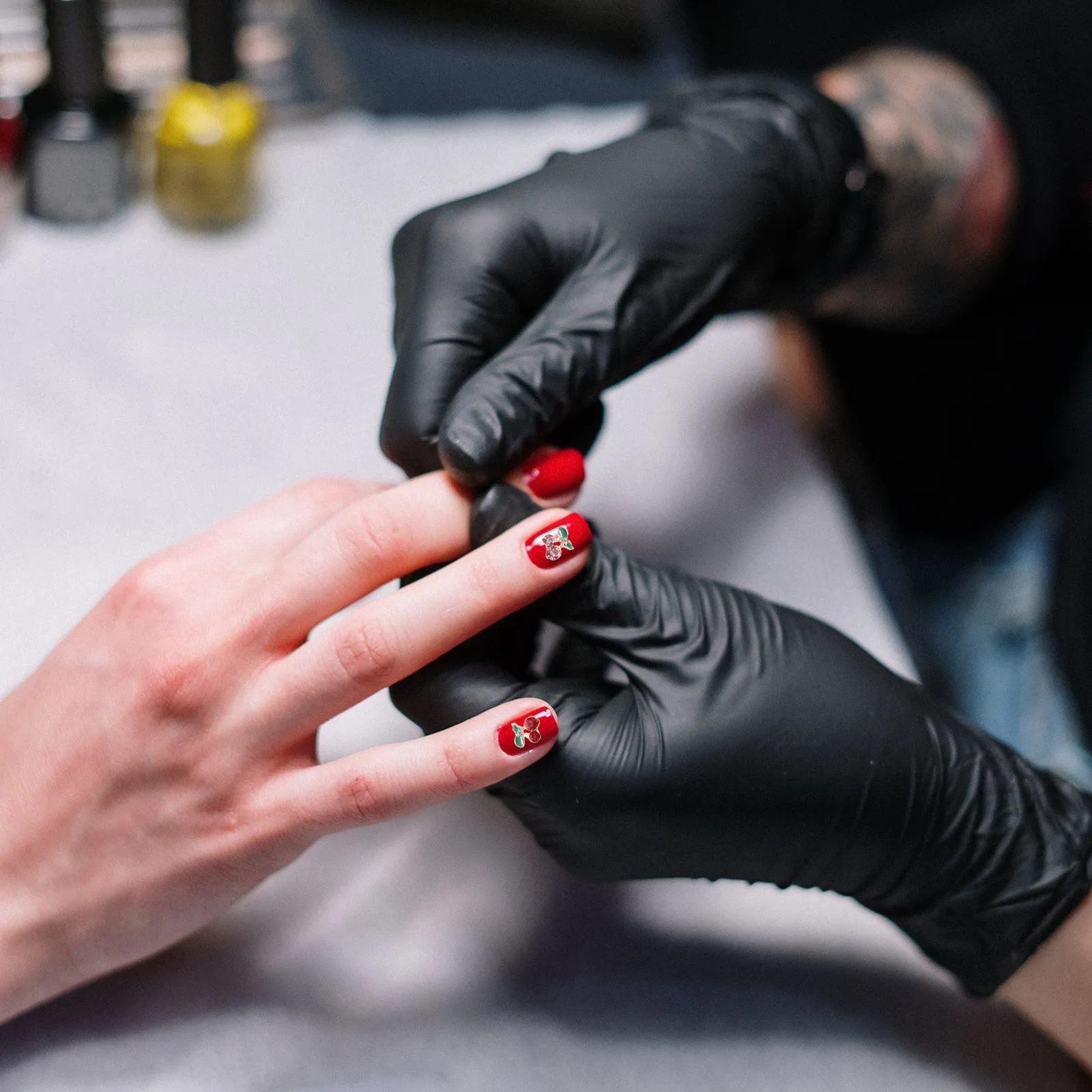 

60Pcs Cherry Nail Rhinestones Charms Crystals Gems Studs for Nail Art DIY Decoration Scrapbook Phone Case Glasses Beauty Sparkle