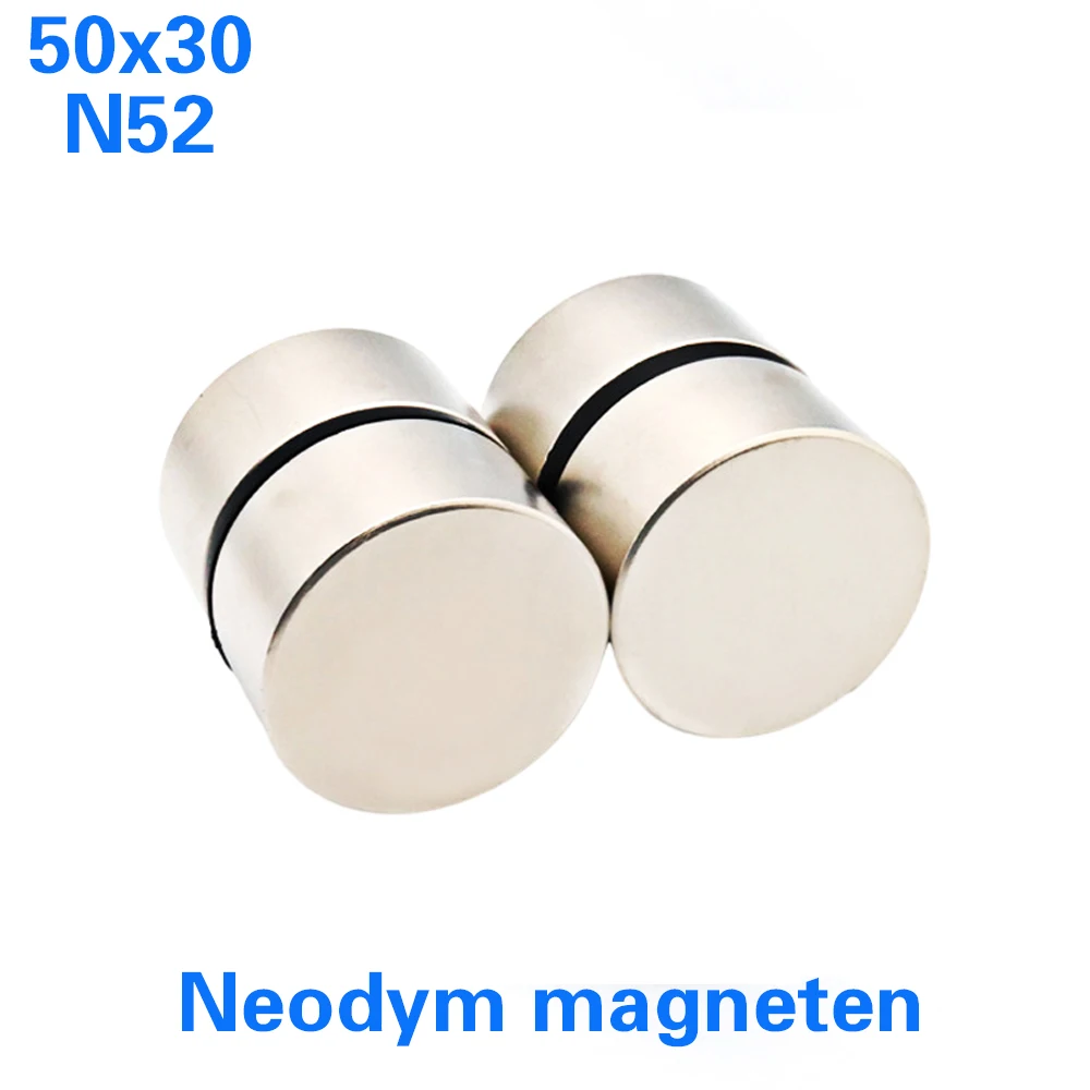 

1pcs N52 magnet 50x30 mm Powerful permanet round Neodymium Magnet Strong magnetic Rare Earth NdFeB gallium metal or 40x20mm