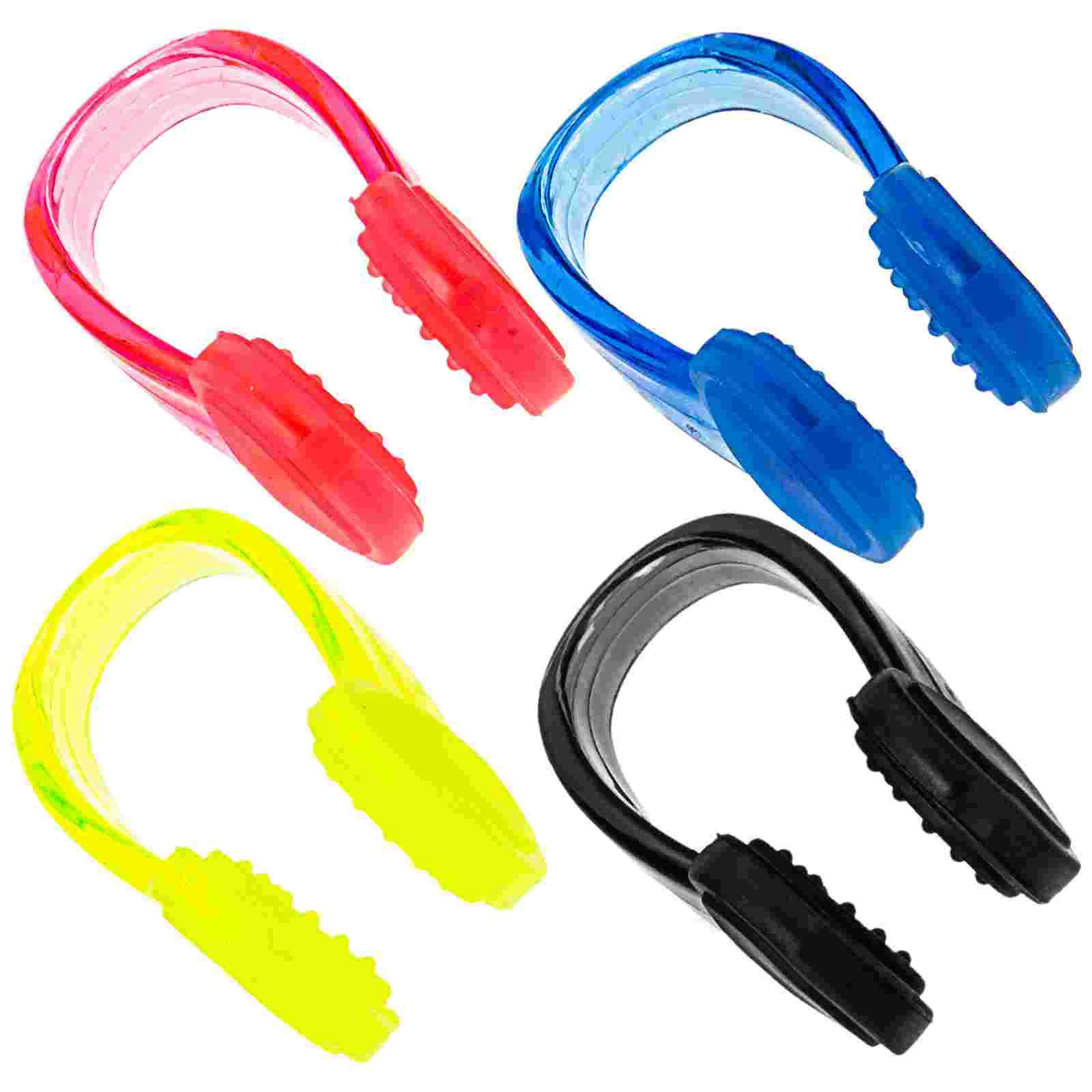 

4 Pcs Swimming Nose Clip Clips for Portable Plugs Clamps Water Sports Convenient Professional Silica Gel Wear-resistant Skiing