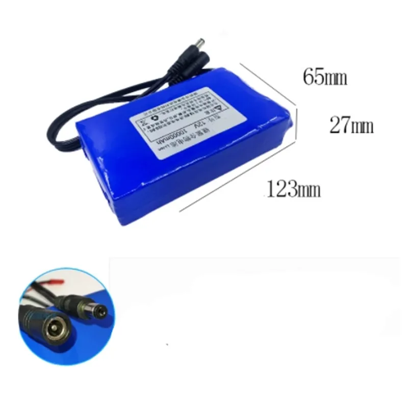 12V 10000MAh Polymer Lithium Ion Li-po Rechargeable Battery And Charger Set