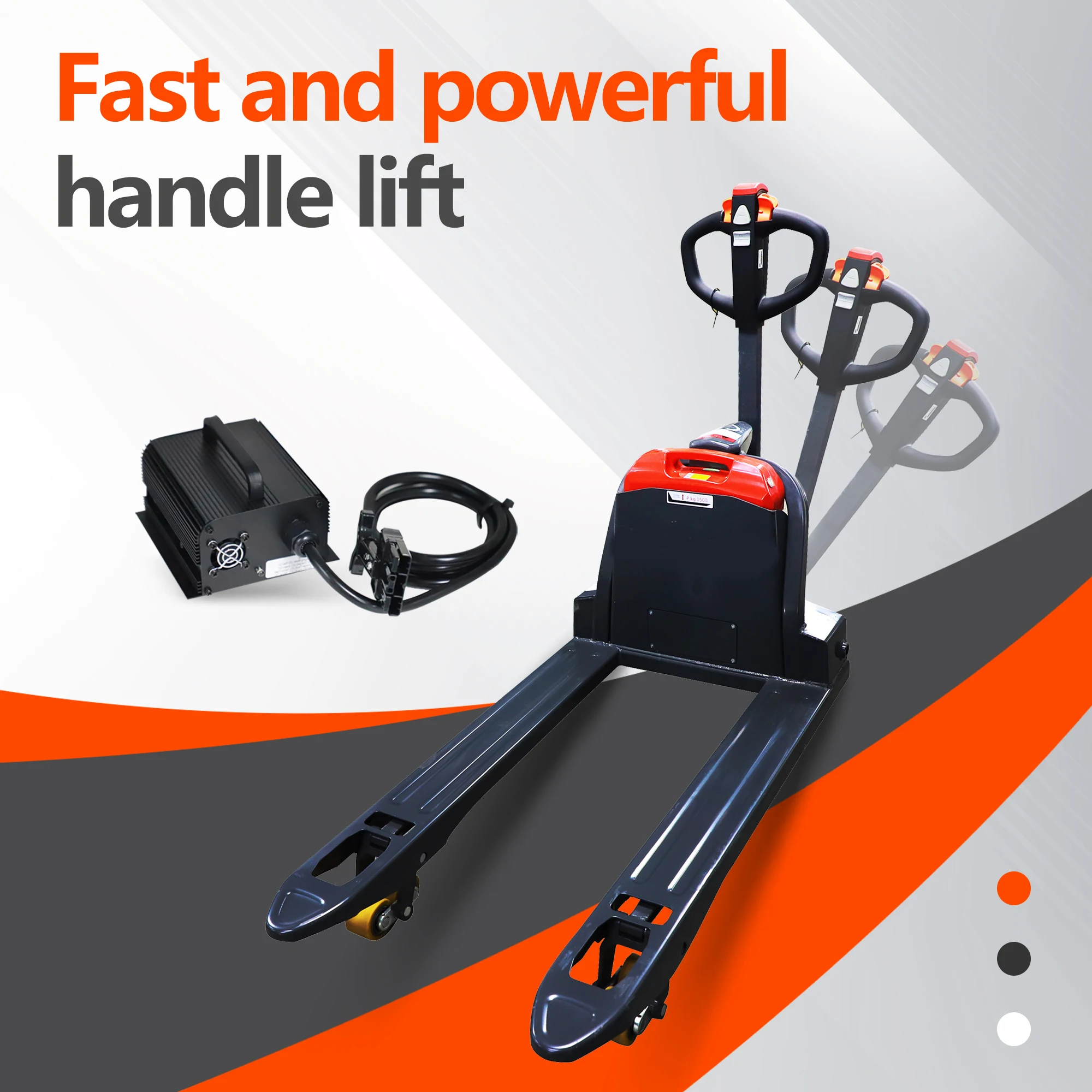 JIALIFT 3300LBS Fully Electric Pallet Jack Truck 24V Lithium Battery 45