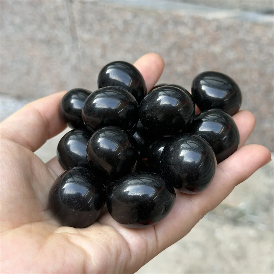 20-30mm Natural Crystal Tumbled Healing Stone Rock Black Obsidian Tumbled Stone for Decoration