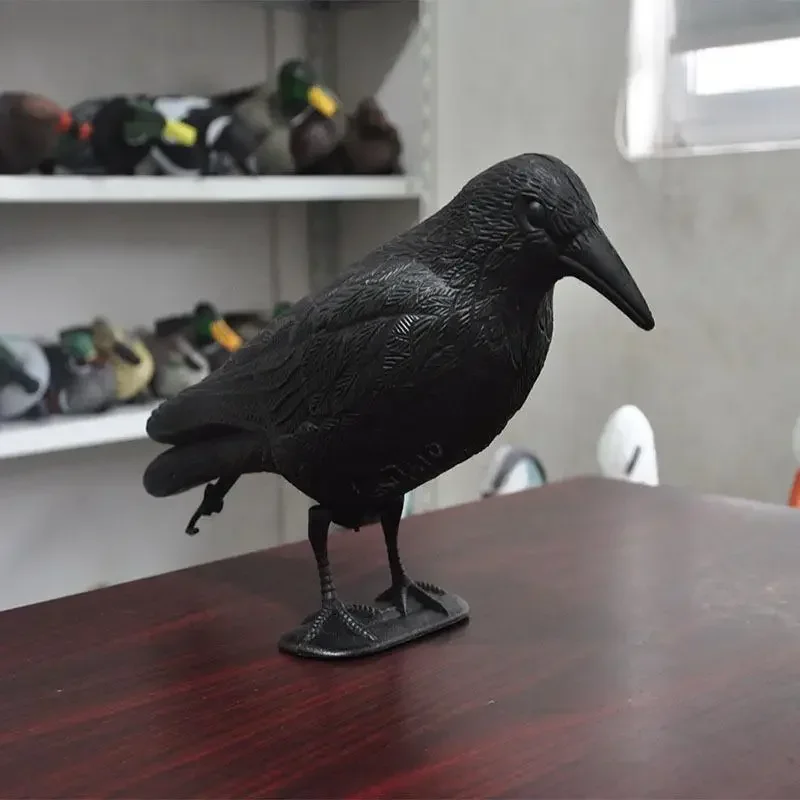 Simulation Black Crow Raven Bird Repellent Pest Control Pigeon Repellent Outdoor Garden Exterior Decoration Accessory for Yard